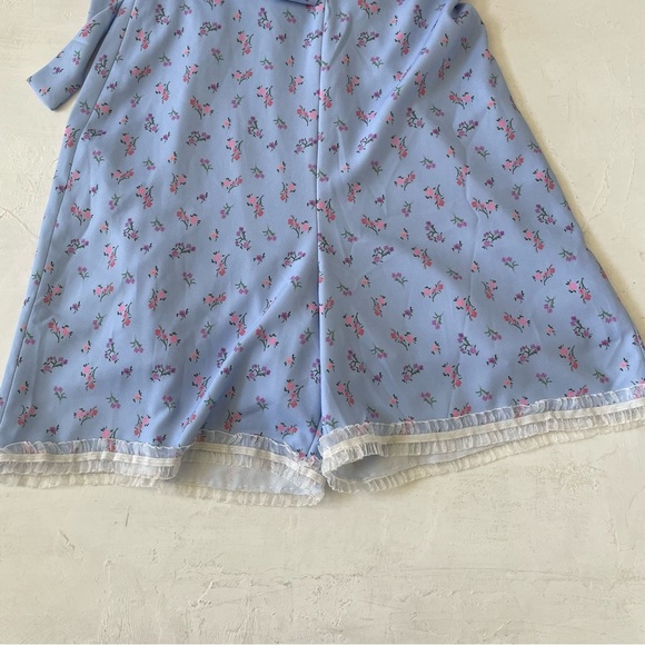 House Of CB ‘Lana’ Jumpsuit Romper Blue Floral Small (Shortened) Size S - Picture 11 of 11